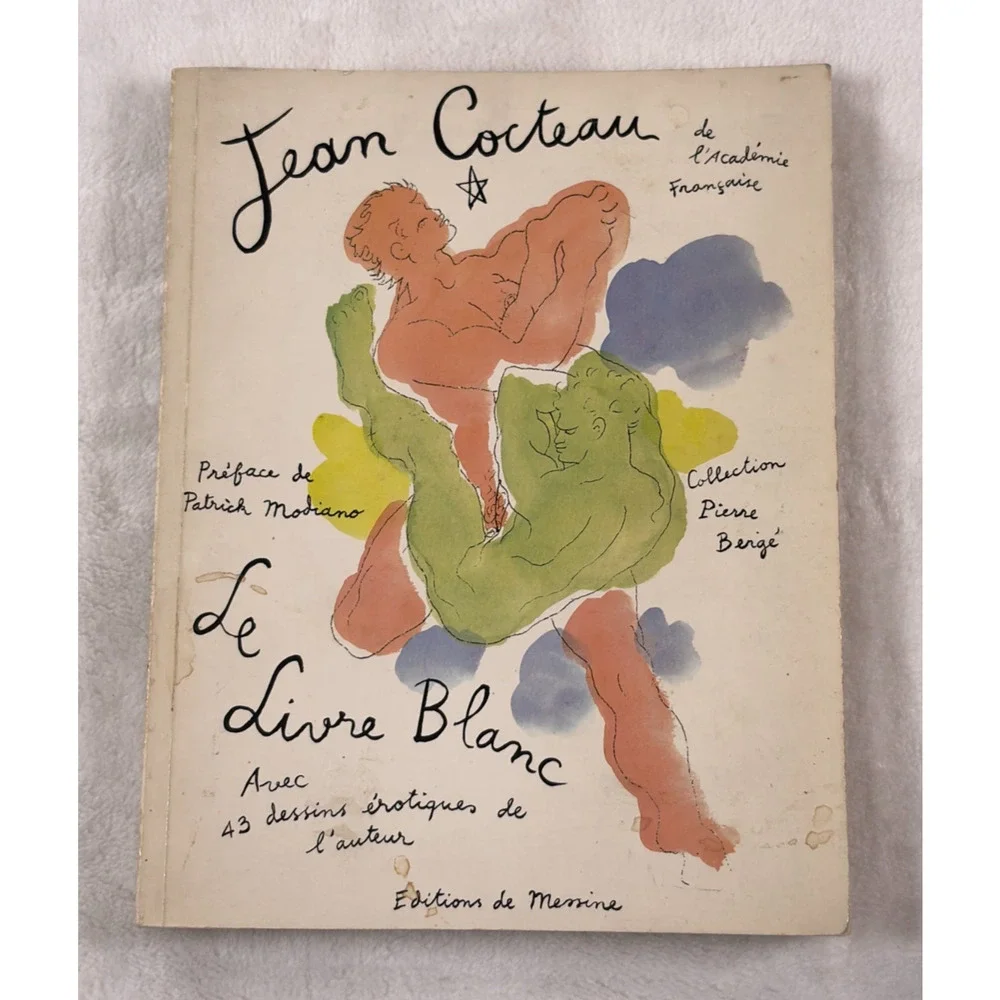 Jean Cocteau Le Livre Blanc 43 Erotic Drawings French Messine Used Rare!